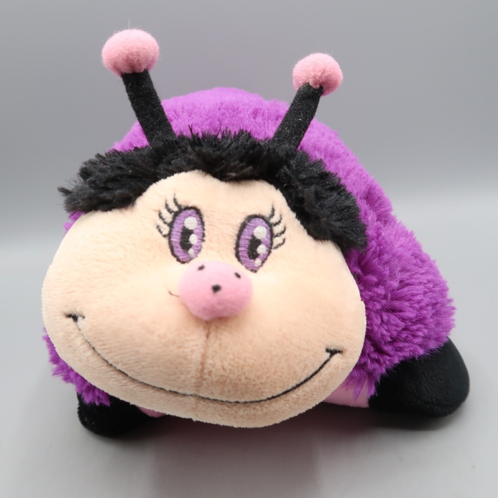 Pillow Pets PeeWee Dreamy‎ Purple Ladybug Plush 12" Limited Edition 2011